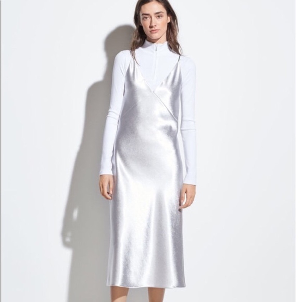 Vince Silver Slip Dress